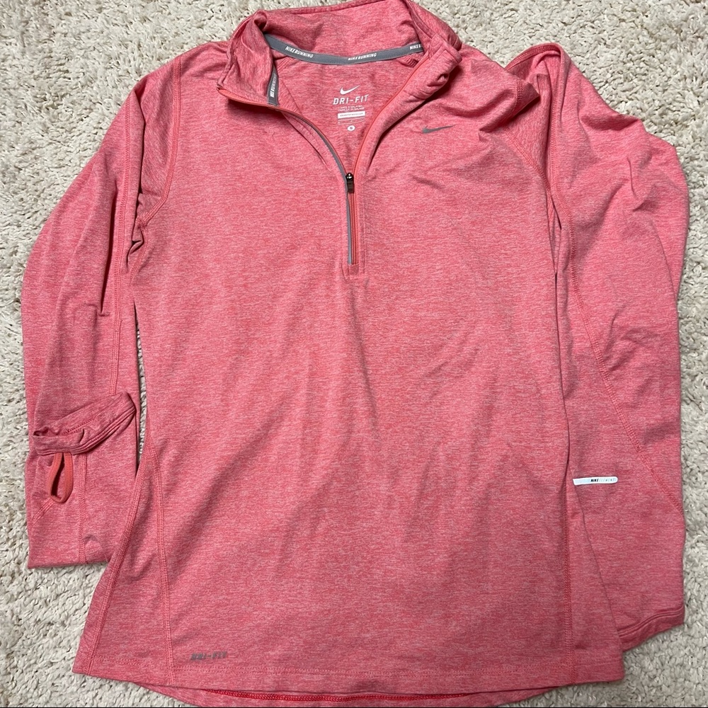 Nike women’s small pullover long sleeve shirt with 3/4 zip up